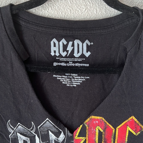 AC/DC Black Band Tee by goodie two sleeves X-Large 100% Cotton - Picture 2 of 8